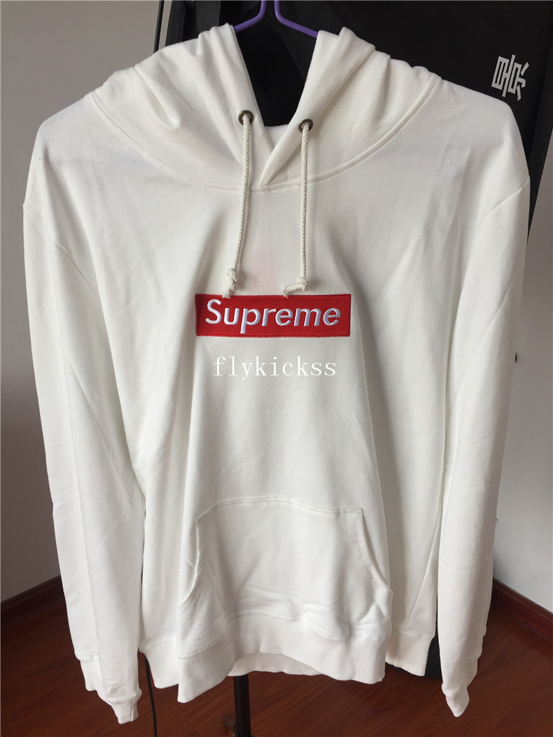 Autumn Supreme Logo Box White Hoodie